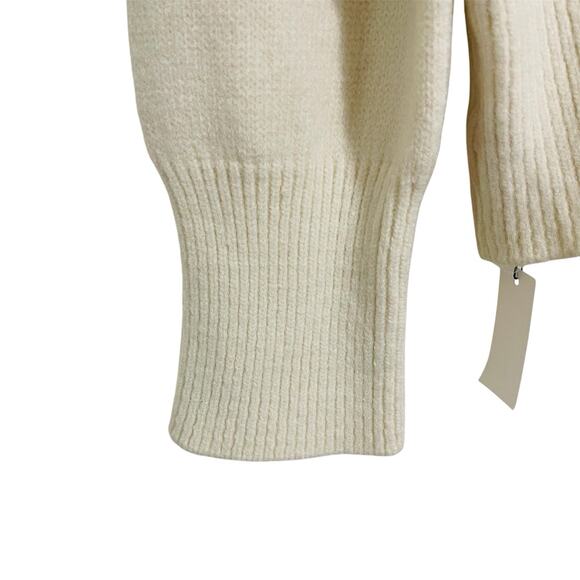 Lemui Korea Soft Wool Turtleneck Sweater Size M Ivory Relaxed Classic Fall NWT - Picture 7 of 9